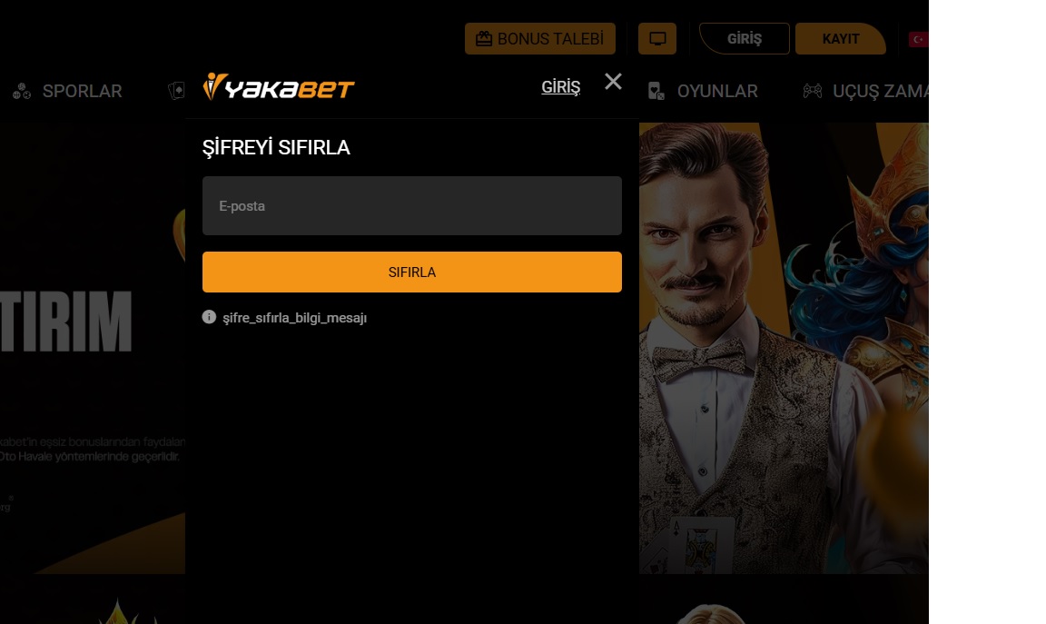 yakabet şifremi unuttum